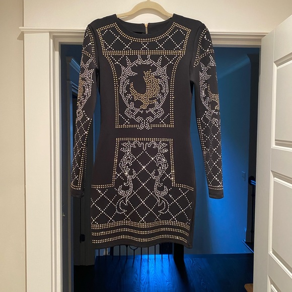 Miss Ord Apparel Black Embellished Bodycon Dress - Picture 2 of 6